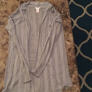 Grey long sleeve cardigan